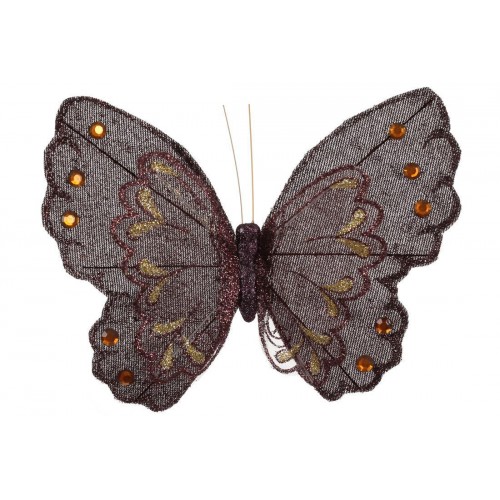 Декоративний метелик на кліпсі BonaDi Коричневий (117-912) в інтернет супермаркеті PbayMarket!