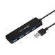 USB hub Acasis AB3-L412 на 4 порти USB 3.0 Чорний