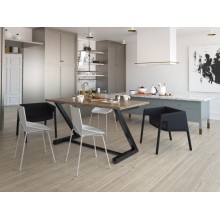 Обідній стіл Зета Tenero чорний оксамит/файрвуд 1600х800х750 (1000002185)