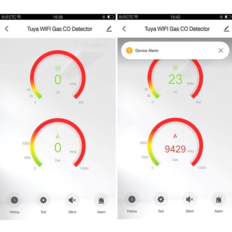 Wifi датчик витоку природного газу + чадного газу 2 в 1 Konlen CM-20 (Товар з маленьким дефектом)