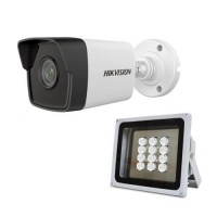 Комплект IP-відеокамера 2 Мп Hikvision DS-2CD1021-I(F) 2.8 мм та ІЧ-прожектор Lightwell LW12-140IR45-220