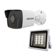 Комплект IP-відеокамера 2 Мп Hikvision DS-2CD1021-I(F) 2.8 мм та ІЧ-прожектор Lightwell LW12-140IR45-220