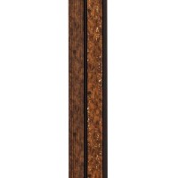 Декоративна стінова рейка Sticker Wall PS 2900x120x12 мм Коричнево-чорний (SW-00001747)