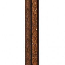 Декоративна стінова рейка Sticker Wall PS 2900x120x12 мм Коричнево-чорний (SW-00001747)