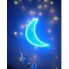 Настінний неоновий світильник нічник Місяць синій Angel