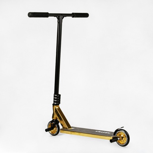 Самокат трюковий алюмінієвий диск та дека Best Scooter Kraken HIC-система пеги 100 кг Black and gold (112768)