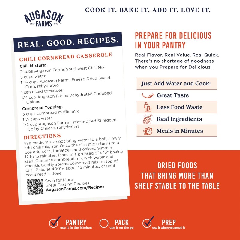 Квасоля чилі по мексиканські з великим терміном придатності 10 років Augason Farms, 34 порції