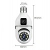 IP-камера відеоспостереження UKC SQ02 E27 Wi-Fi White