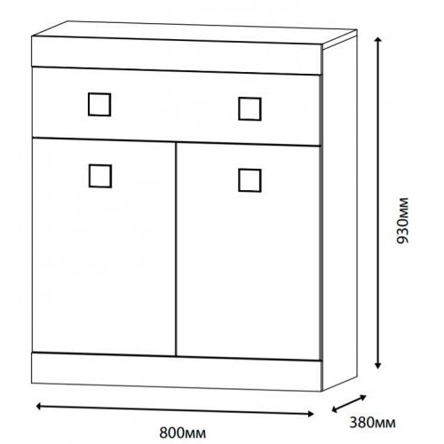 Комод для речей Эверест Соната 4 Сонома + білий (Son-1) Комод для речей Эверест Соната 4 Сонома + білий (Son-1)