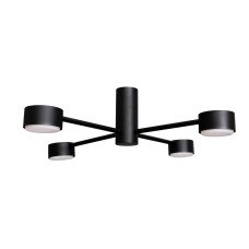 Люстра стельова MSK Electric Copter на чотири круглих плафони під лампи GX53 NL 8041-4 BK Чорний (618764)