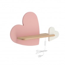 Настінний світильник Candellux Heart 43x26 см Коричнево-рожевий (21-84552)