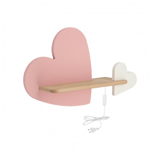 Настінний світильник Candellux Heart 43x26 см Коричнево-рожевий (21-84552) Настінний світильник Candellux Heart 43x26 см Коричнево-рожевий (21-84552)