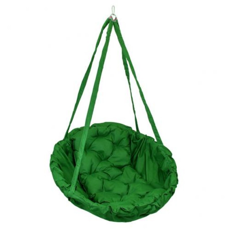 Підвісне крісло садова гойдалка Coolki Оксфорд 600 Зелений (Діаметр 100 см)