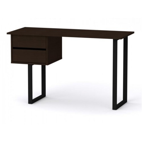 Стіл письмовий Компанит Лофт 3 120х50х72,8 см Венге темний Стіл письмовий Компанит Лофт 3 120х50х72,8 см Венге темний