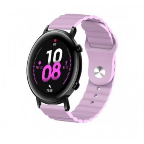 Ремінець BeWatch силіконовий 20мм для смарт годинник універсальний Wave Лавандовий (1010703) Ремінець BeWatch силіконовий 20мм для смарт годинник універсальний Wave Лавандовий (1010703)