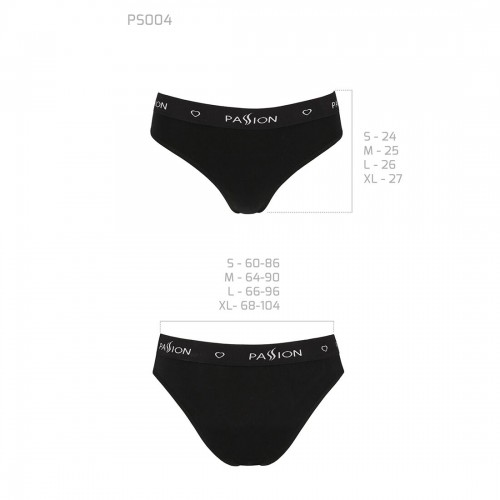 Трусики-сліпи з бавовни та еластаном Passion PS004 PANTIES black, size L в інтернет супермаркеті PbayMarket!