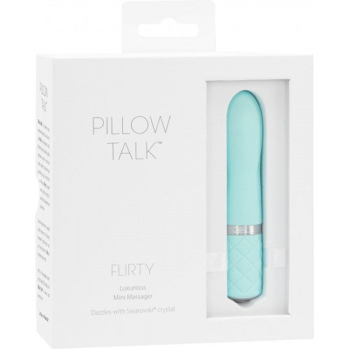 Розкішний вібратор PILLOW TALK - Flirty Teal з кристалом Сваровські, гнучка голівка в інтернет супермаркеті PbayMarket!
