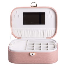Скринька-органайзер для прикрас YIWU 26x18x9.5 см Рожевий (HP-5-1P)