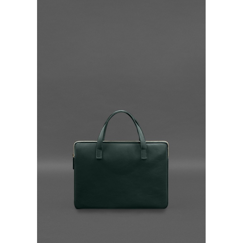 Шкіряний чохол з ручками для ноутбука 13 дюйм Зелений BlankNote