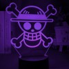 Настільний світильник-нічник Череп Skull Ван Піс One Piece 16 кольорів USB (21011) Bioworld