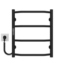 Рушникосушарка електрична Трапеція П4 400х500 Deffi Чорний JD03 (C.TR.50.40.4.E.B.L.1)