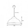 Світильник підвісний у стилі лофт MSK Electric Dome СП 3614 BK+GD