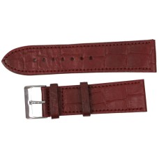 Ремінець для годинника зі шкіри Mykhail Ikhtyar 24 мм Бордовий (S718-24-1S bordo)