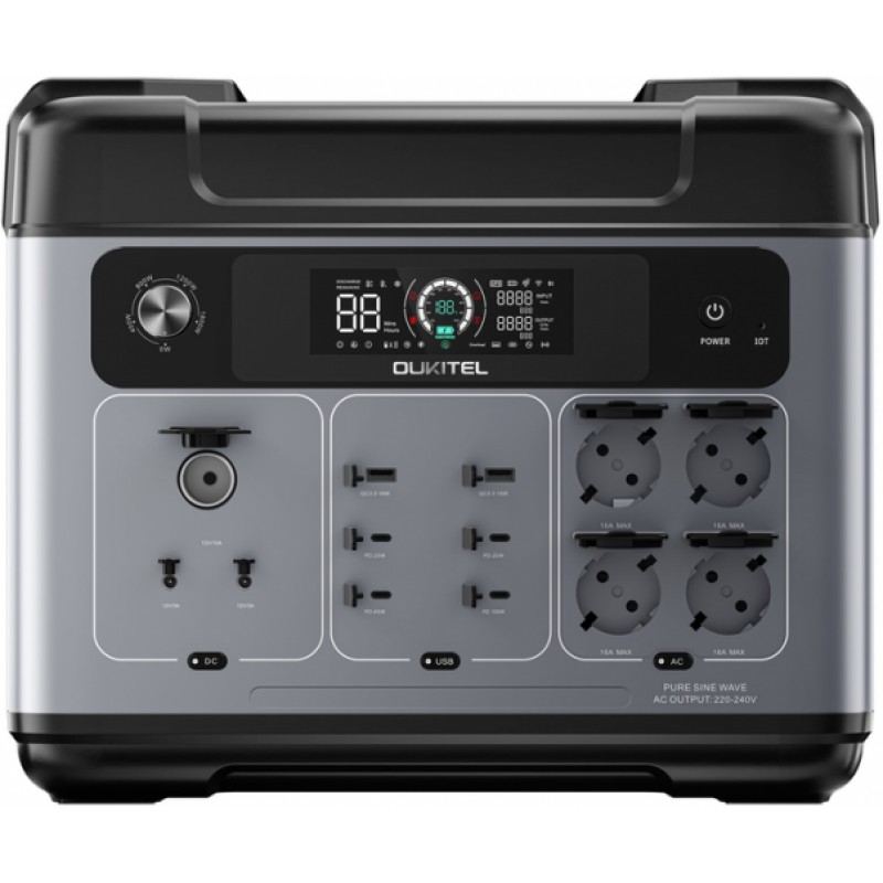 Зарядна станція Oukitel P2001E Plus 2400Вт 2048Вт/год LiFePO4 (2429149122)