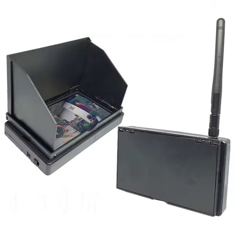 FPV монітор 4.3 дюйми з сонцезахисною шторкою для відображення відеосигналу від дронів 5.8 ГГц Nectronix F48