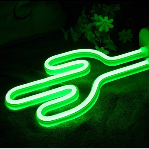 Нічник неоновий LED Кактус Angel