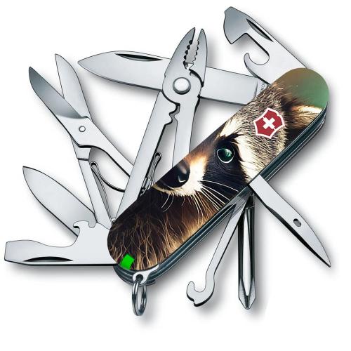 Складаний ніж Victorinox Deluxe Tinker Animal 91 мм 18 функцій Єнот (1.4723.3_F1120pw) Складаний ніж Victorinox Deluxe Tinker Animal 91 мм 18 функцій Єнот (1.4723.3_F1120pw)