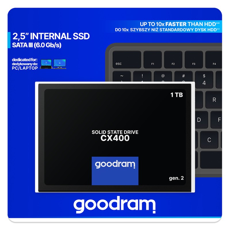 Накопичувач SSD 1ТB GOODRAM CX400 Gen.2 2.5
