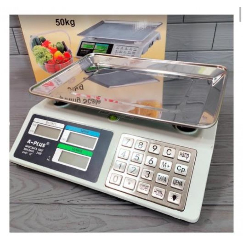 Ваги торговельні електронні на 50 кг A-PLUS SC-1645