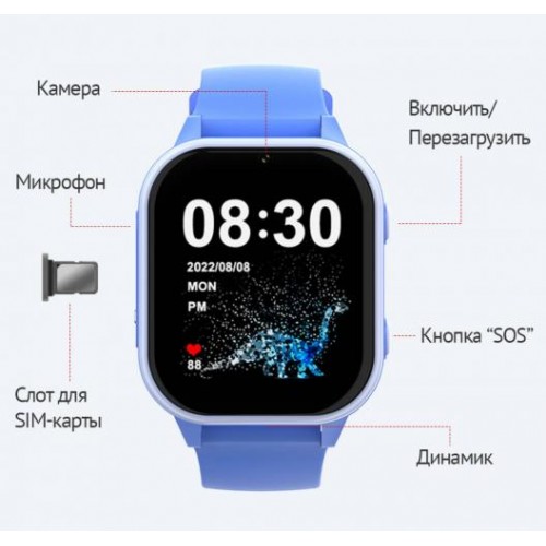 Розумний годинник з відеодзвінком Wonlex KT19 PRO 8GB Blue (SBWKTP8BE) в інтернет супермаркеті PbayMarket!