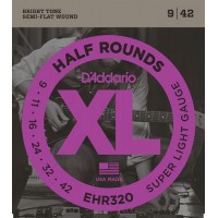Струни для електрогітари D'Addario EHR320 Half Rounds Super Light Electric Guitar Strings 9/42 Струни для електрогітари D'Addario EHR320 Half Rounds Super Light Electric Guitar Strings 9/42