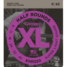 Струни для електрогітари D'Addario EHR320 Half Rounds Super Light Electric Guitar Strings 9/42