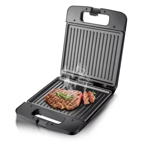 Контактний гриль електричний RAF R.516 з антипригарним покриттям 1400W Grey-Black Контактний гриль електричний RAF R.516 з антипригарним покриттям 1400W Grey-Black
