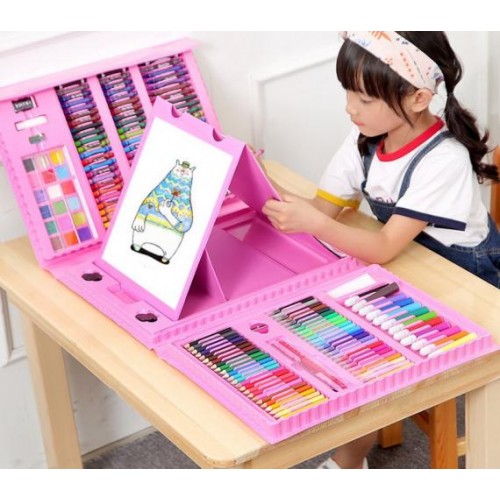Набір для малювання SUNROZ Mega Art Set з мольбертом Рожевий (5516) Набір для малювання SUNROZ Mega Art Set з мольбертом Рожевий (5516)
