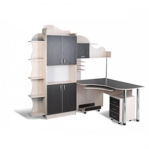 Комп'ютерний стіл кутовий Тиса СК-11 Дуб молочний-Венге магія Комп'ютерний стіл кутовий Тиса СК-11 Дуб молочний-Венге магія