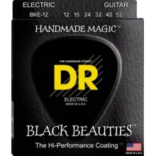 Струни для електрогітари DR BKE-12 Black Beauties Extra Heavy K3 Coated Electric Guitar Strings 12/52