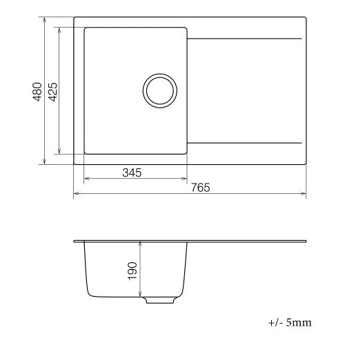 Кухонна Мийка Vankor Orman Omp 02.78 Gray + Сифон Vankor