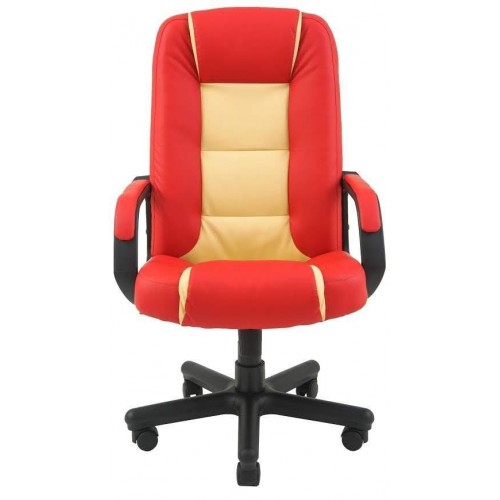 Офісне крісло керівника Richman Челсі Флай 2210-2201 Пластик Річ М1 Tilt Червоно-бежеве