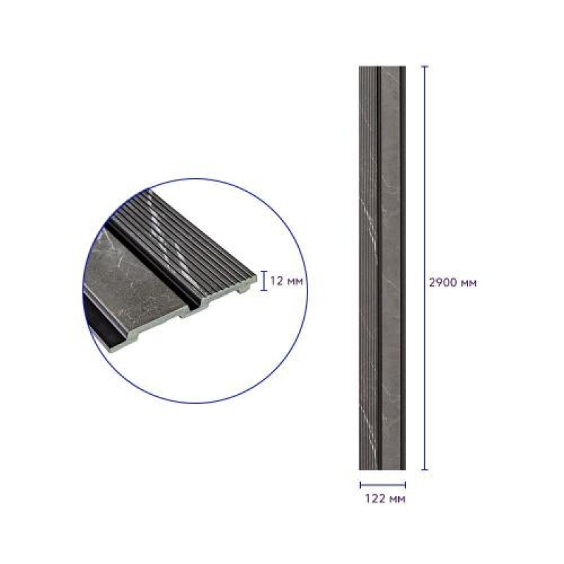 Декоративна PS рейка Sticker Wall 122*2900*12мм (D) SW-00001751