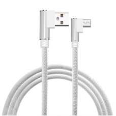 Micro usb кабель з Г-подібними роз'ємами - 3 метри, білий