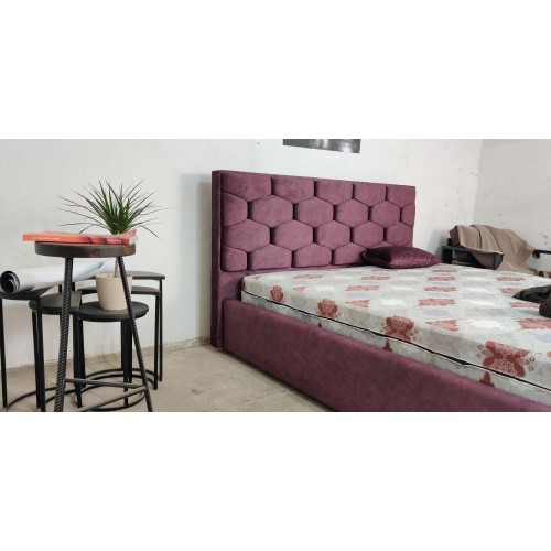 Ліжко двоспальне BNB Octavius Comfort 180 x 190 см Simple З підйомним механізмом та нішою для білизни Фіолетовий