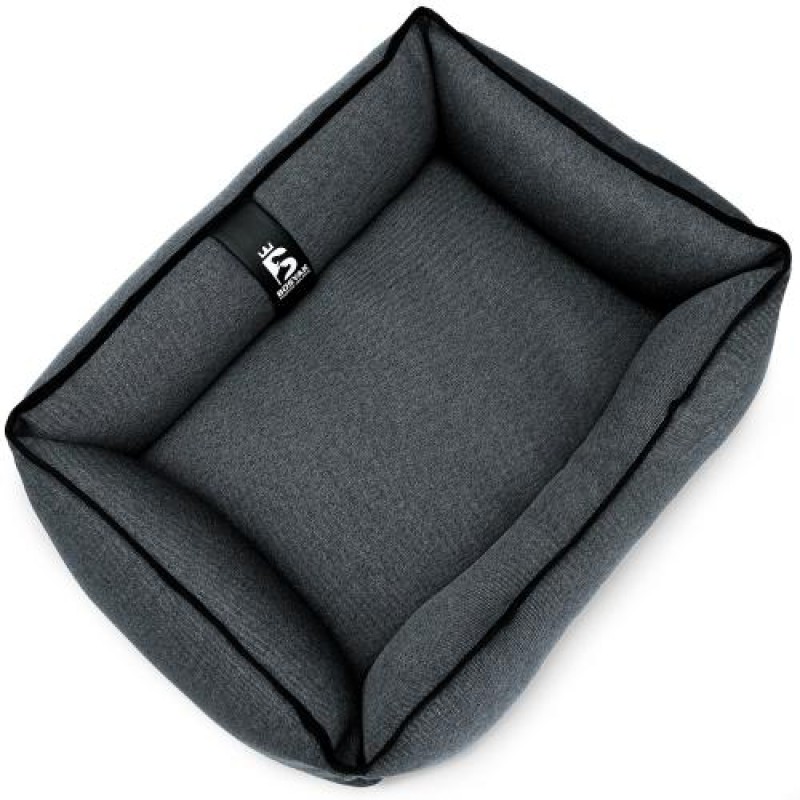 Лежак ліжко для собак та котів EGO Bosyak Рогожка S 65x55 Сірий (спальне місце для собак та котів)