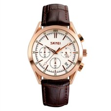 Чоловічий годинник Skmei Prestige 9127 класичний Коричневий