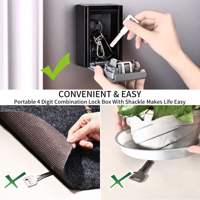 Міні сейф для ключів з кодовим замком і антивандальним металевим корпусом Badoo Security T10