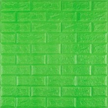 3D панель самоклеюча цегла Зелена 700x770x5мм (013-5) Sticker Wall SW-00000149