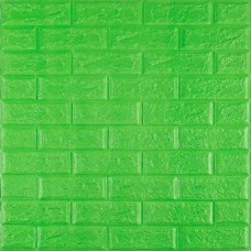3D панель самоклеюча цегла Зелена 700x770x5мм (013-5) Sticker Wall SW-00000149
